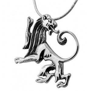 Sterling Silver Lion of Judah Pendant by Rafael Jewelry Jewish Necklaces