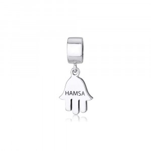 Hamsa Charm in Sterling Silver Jewish Jewelry
