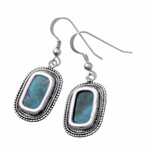 Oval Sterling Silver Earrings with Eilat Stone by Rafael Jewelry Artists & Brands