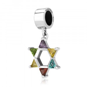 Sterling Silver Star of David with Jewel-Toned Stones
 Star of David Jewelry