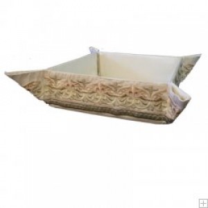Yair Emanuel Raw Silk Folding Basket with Embroidery in Oriental Style Jewish Home