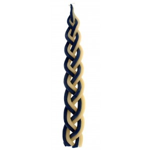 Galilee Style Candles Blue and White Braided Havdalah Candle Candles