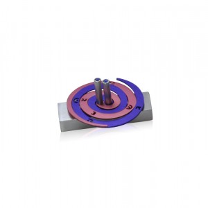 Pink and Purple Double Spiral Hanukkah Dreidel by Adi Sidler Jewish Occasions