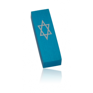 Turquoise Star of David Car Mezuzah by Adi Sidler Modern Judaica