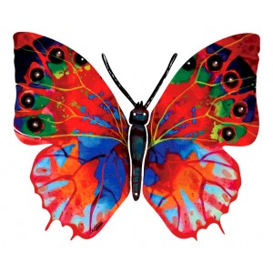 David Gerstein Hadar Butterfly Sculpture with Realistic Styling Jewish Home