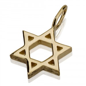 Star of David Fine Pendant in 14k Yellow Gold Israeli Jewelry Designers