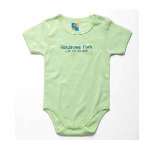 Onesie with Handsome Hunk Design in Blue and Green Bris Gift Ideas