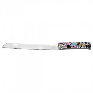 Dorit Judaica Floral Challah Knife (Multicolored) Challah Knives