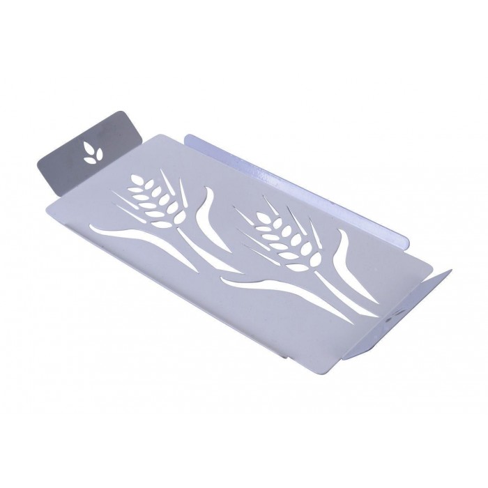 Stainless Steel Challah Board with Wheat in Cream