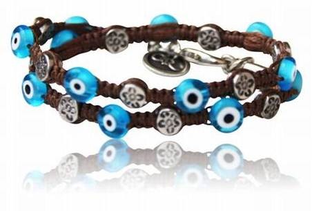 Evil Eye Protection Bracelet with Turquoise and Metal Beads 