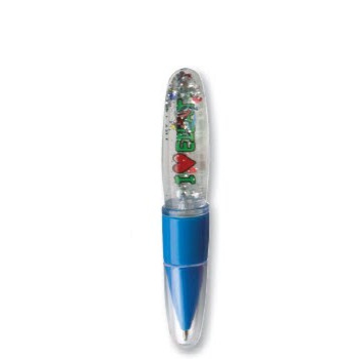 Blue Pen with Translucent Top and ‘I Love Eilat’