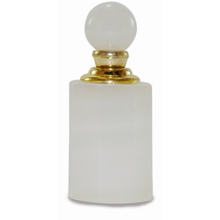 Botella de Alabastro Blanco con Aceite de Unción Luz de Jerusalén