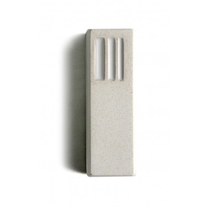 Mezuzah in White Concrete with White Polymer Engraved Hebrew Shin
