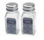 Salt & Pepper Shakers in Glass with Flowers