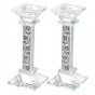 Candlesticks in Crystal with Pomegranates