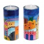 Yair Emanuel Round Shabbat Candlesticks with Jerusalem Depictions