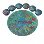 Yair Emanuel Wooden Passover Seder Plate with The Seven Species