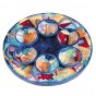 Yair Emanuel Wooden Passover Seder Plate with Jerusalem Depictions