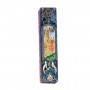 Yair Emanuel Small Wooden Mezuzah With Tower of David
