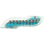 ‘S’ Shaped Menorah With Bubbles On Blue
