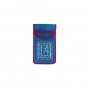 Yair Emanuel Blue Embroidered Quilted Silk Glasses Case