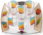 Glass Kiddush Cup Set with Rainbow Theme