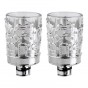 Pair of Glass Oil Lamps for Olive Oil with Silver Plated Jerusalem Design