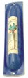 Blue Ceramic Mezuzah with Palm Tree and Hills