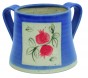 Blue Ceramic Washing Cup with Pomegranate Design