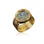 14K Gold Ring with Ancient Roman Glass Dial
