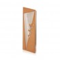 White Crystal Mezuzah with Gold Applique Coat and Hebrew Text