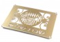 Stainless Steel and Glass Challah Board with Jerusalem Image and Hebrew Text