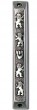 Silver Colored Mezuzah Cover with Lion of Judah