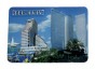 Rectangular Plastic Magnet with Tel Aviv Landmarks, Coastline and English Text