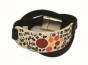 Leather Bracelet with Partial White Cuff, John Lennon ‘Love’ Lyrics and Red Dots