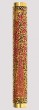 Handmade Brass Mezuzah with Large Tree of Life in Red