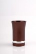Small Brown Aluminum Kiddush Cup with Matching Silver Stripe