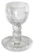Crystal Kiddush Cup and Saucer with Three Orb Stem