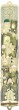 Mezuzah in Green and Golden Jerusalem with Crystals